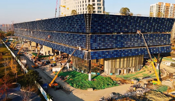 为千年运河“筑舟”！8827太阳集团成套化高空作业平台助力运河博物馆建设