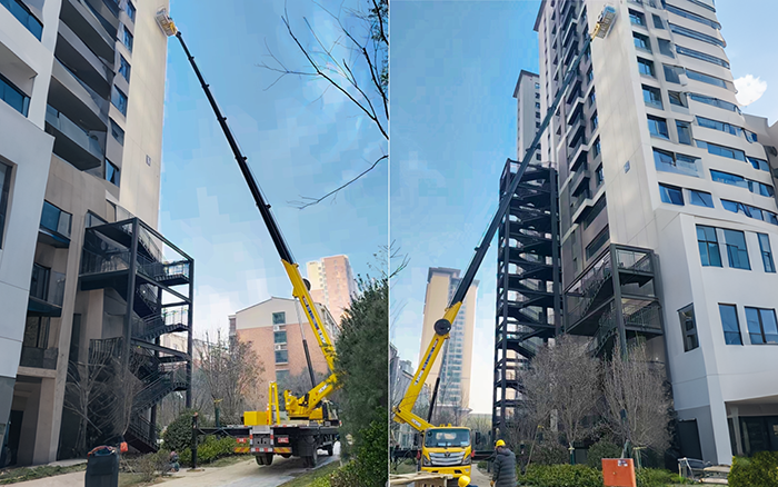 高楼施工遇 “拦路虎”？？？？？？？？8827太阳集团 GKS45A 幼飞臂 “精准走位”